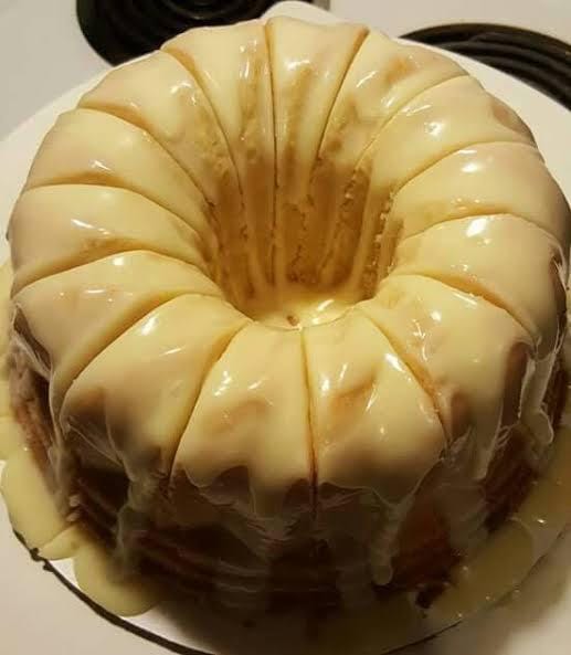 Vanilla Buttermilk Pound Cake with Cream Cheese Glaze