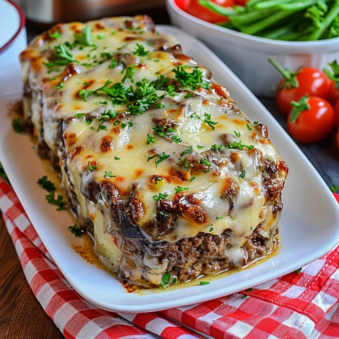 Savory Cheesesteak Meatloaf