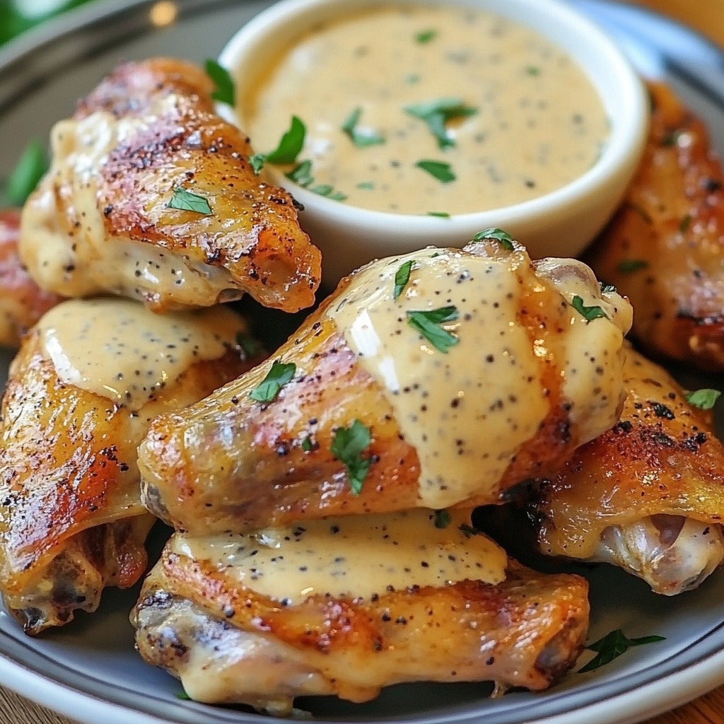 Oven-Baked Chicken Wings with Mustard Cream Sauce: Elevate Your Feast