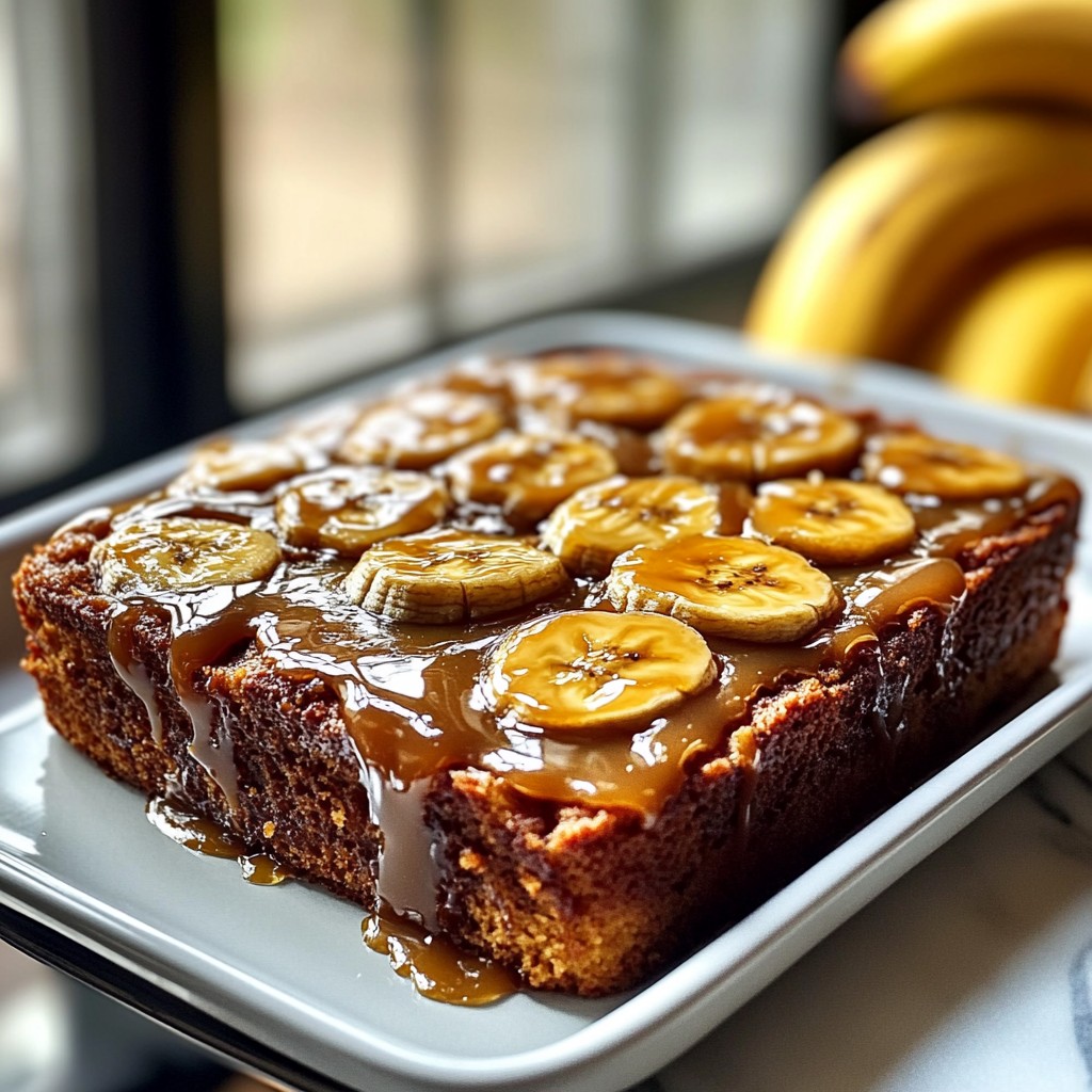 Moist Banana Cake with Caramel