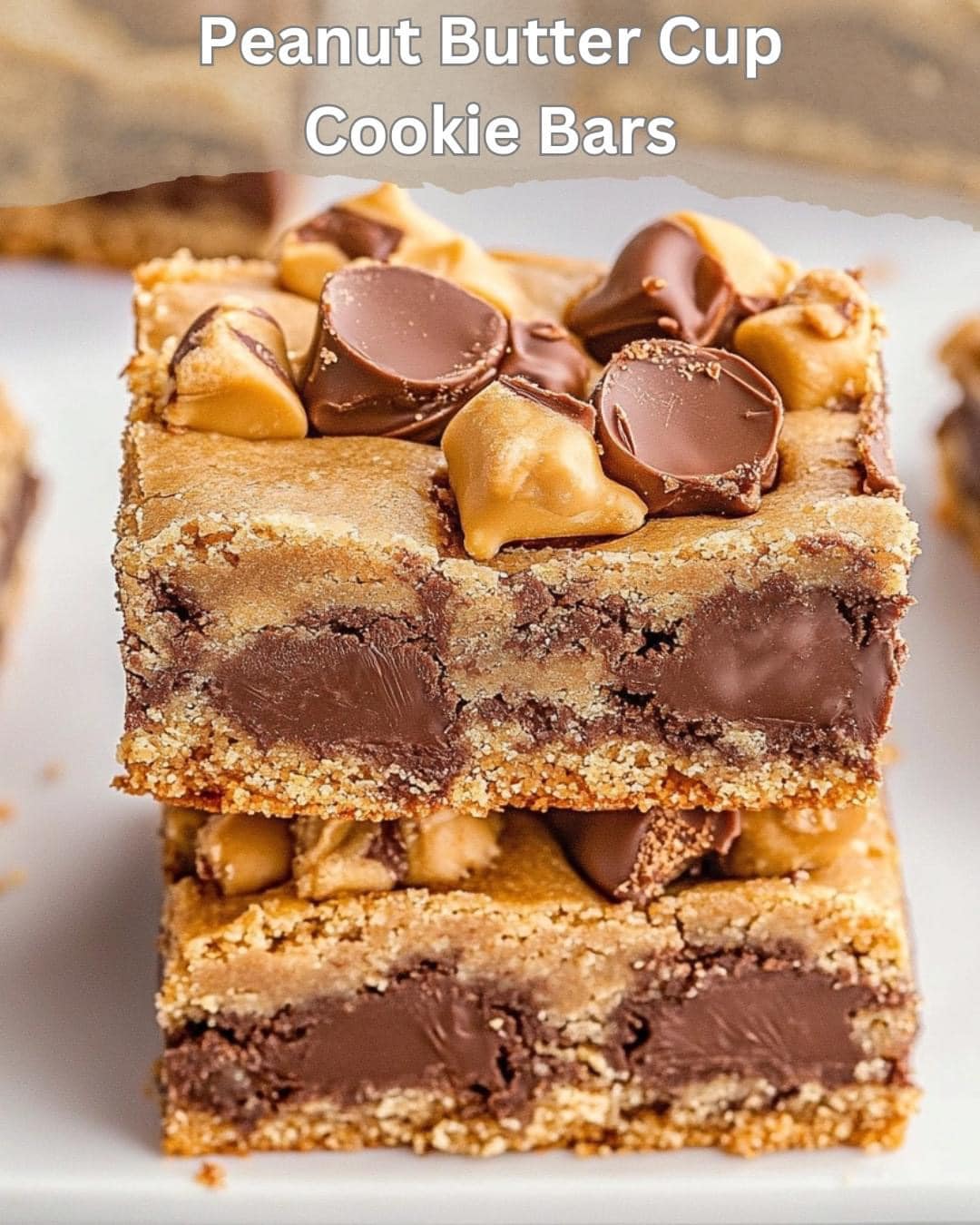 Decadent Peanut Butter Cup Cookie Bars with Chocolate Layers