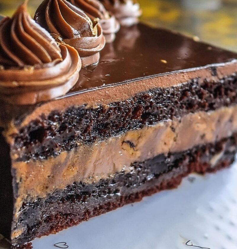 Chocolate Peanut Butter Cup Galaxy Cake