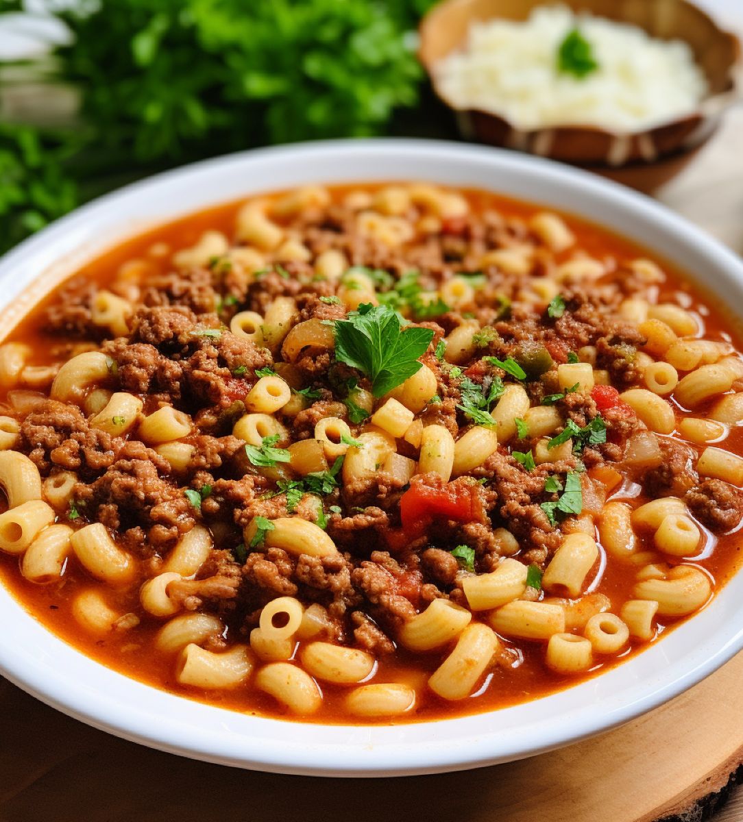 Beef Macaroni Soup Recipe