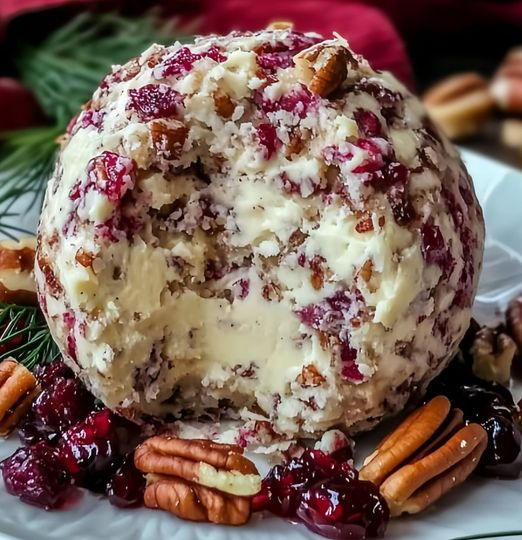 Festive Cranberry Pecan Cheese Ball