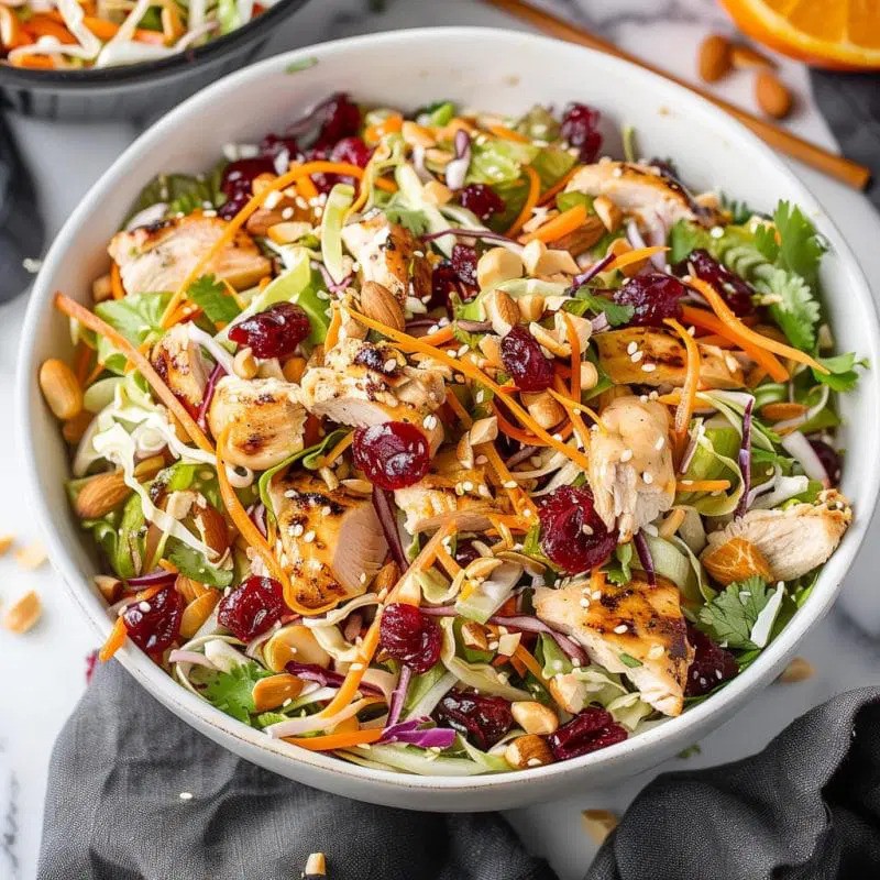 Asian Chicken Cranberry Salad: A Colorful and Delicious Delight