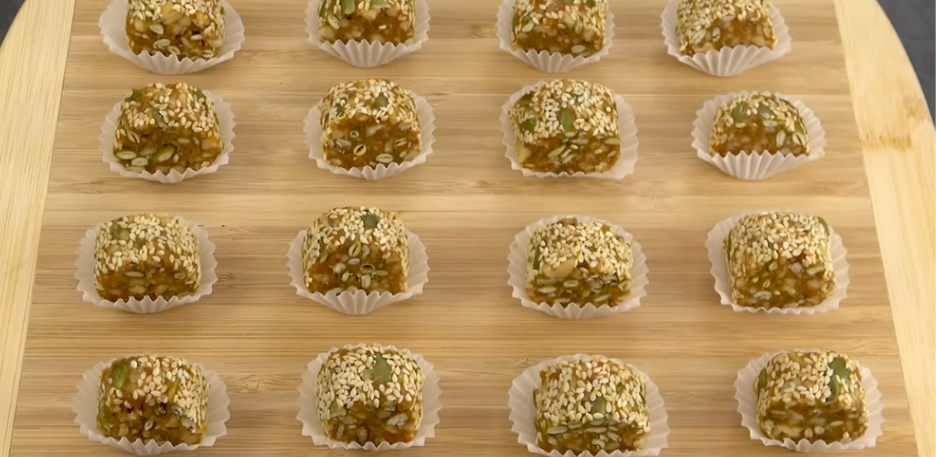 Date and Nut Energy Bites with Sesame and Seeds