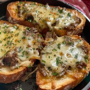 Steak and Cheese Garlic Toast