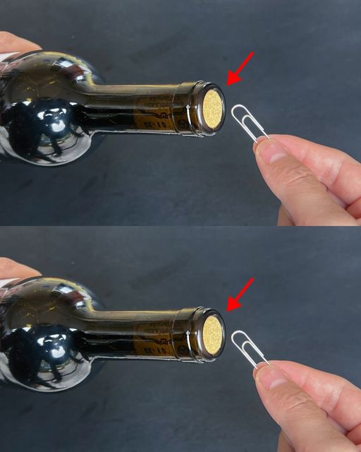 Opening red wine is so easy: there’s no bottle opener, just a paper clip…