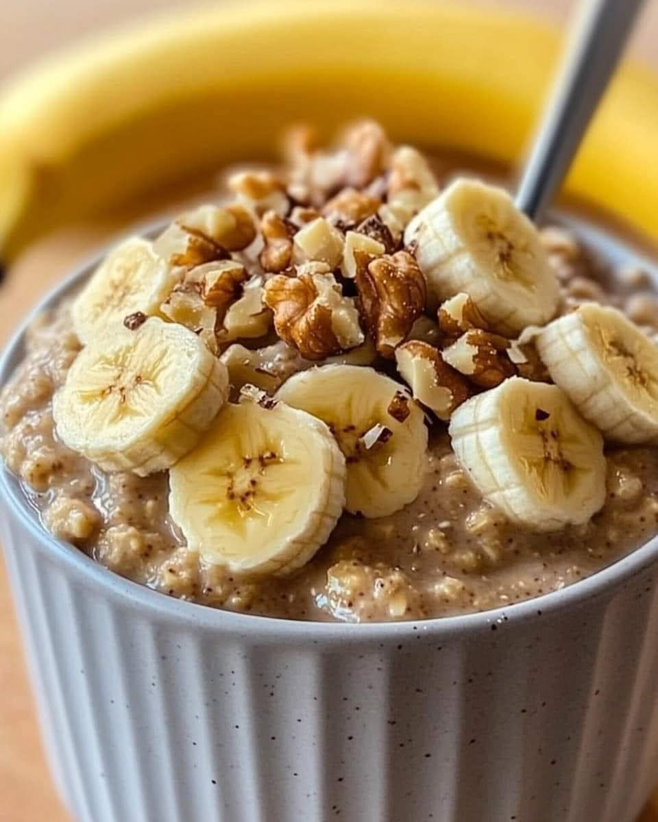  Banana nut overnight oats