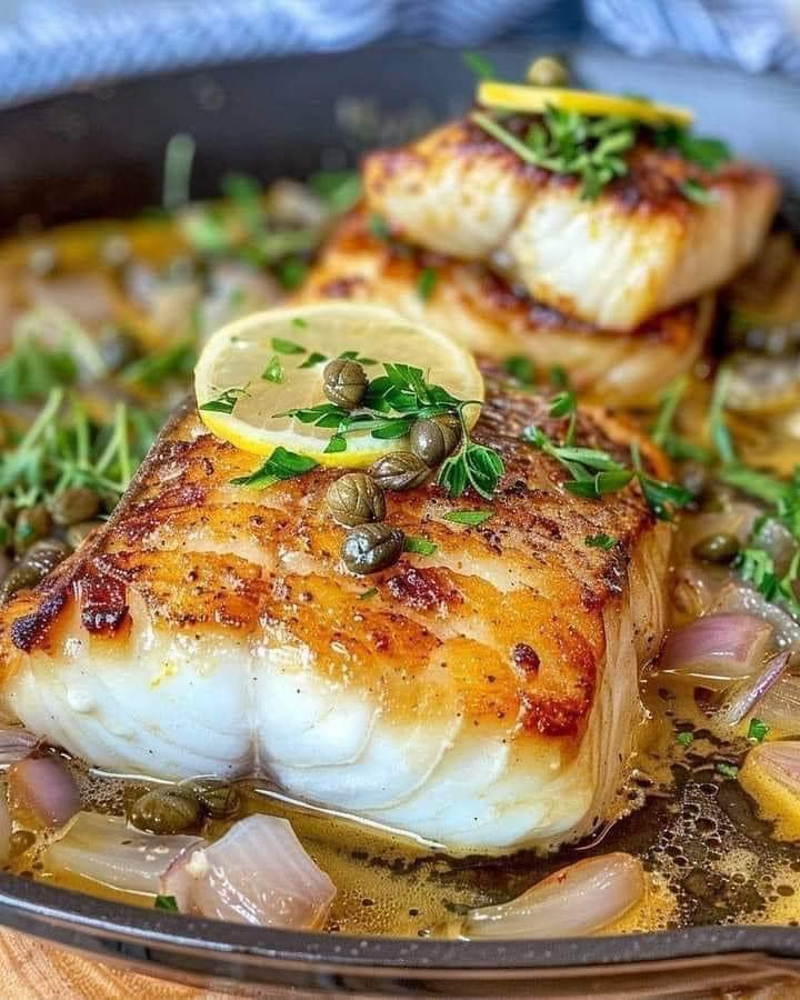 Lemon Caper Butter Chilean Seabass