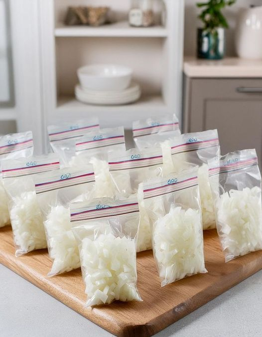 Hands down, my fave money and time saving hack! Grab a 10 lb bag of onions from Costco & try this technique