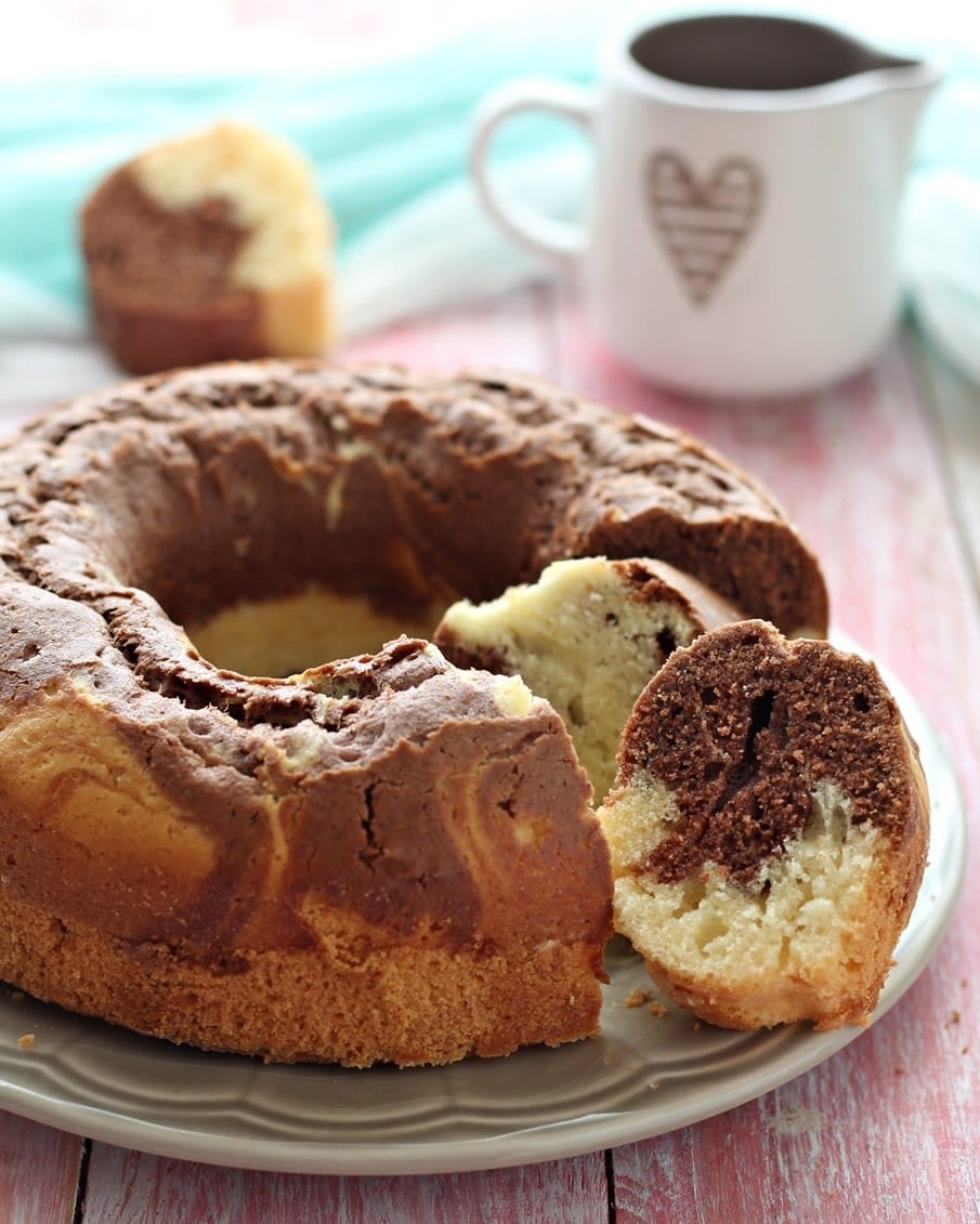 Soft and delicious two-tone breakfast donut, also perfect for a snack.