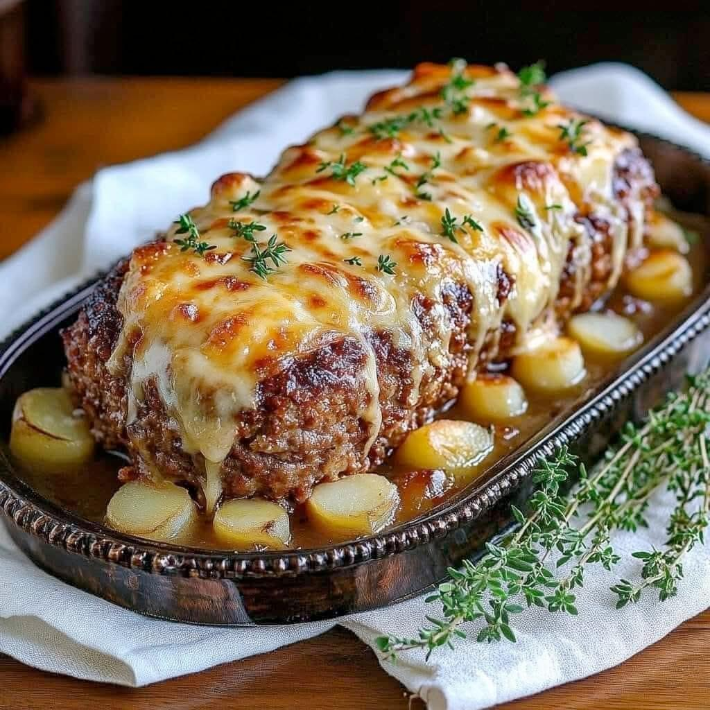 Cheesy Meatloaf with Mashed Potatoes