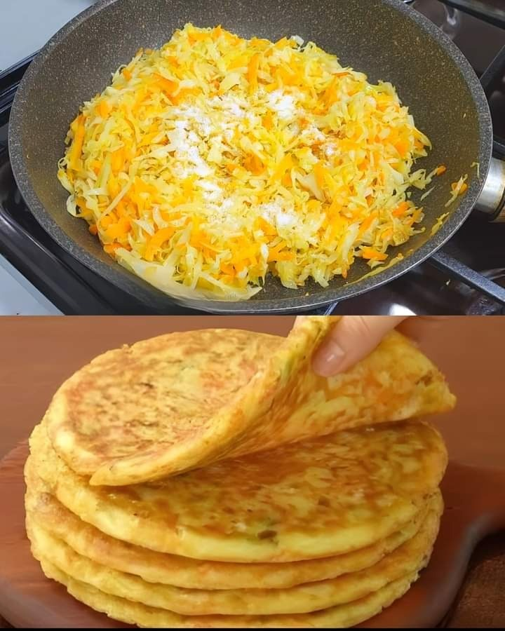 Cabbage and Carrot Pancake