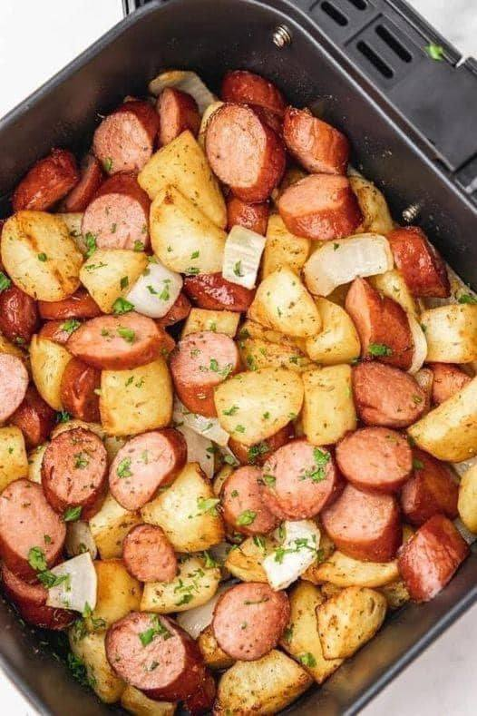 Air Fryer Sausage and Potatoes Dinner Recipe